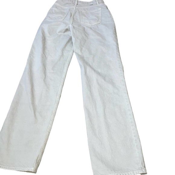 Pac Sun 90's Boyfriend jeans wide leg busted knee off white high waist 27" - Picture 3 of 10